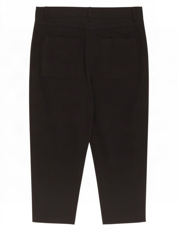 Marks & Spencer Pantaloni tăiați cu talie înaltă pentru femei UK 12 Medium W30 L24 Bla