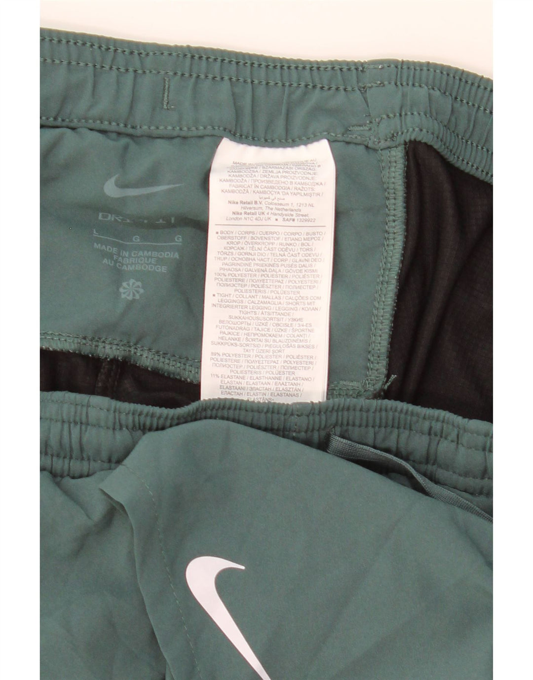 Pantaloni scurți sport Nike Dri Fit pentru bărbați, mari, verzi, din poliester