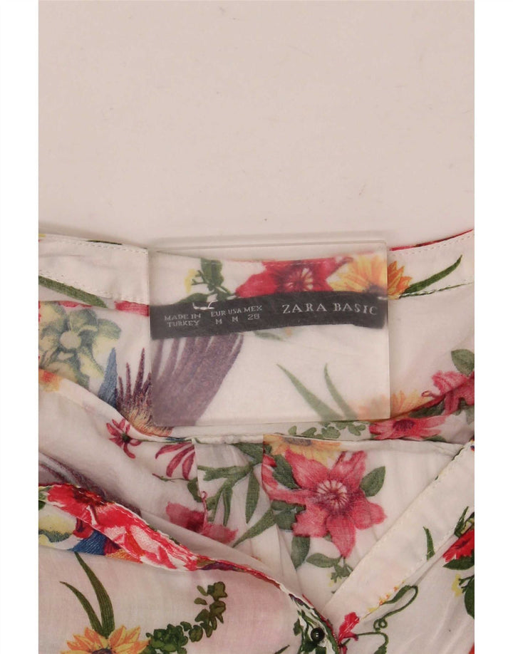 Bluză pentru femei Zara cu mâneci 3/4 UK 12 Medium Multicolor Floral