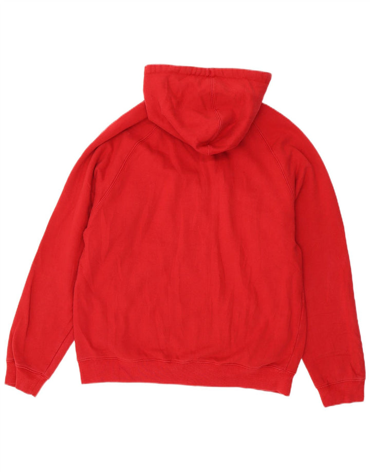 Pulover Fila pentru bărbați, cu fermoar, bumbac color bloc, roșu mediu