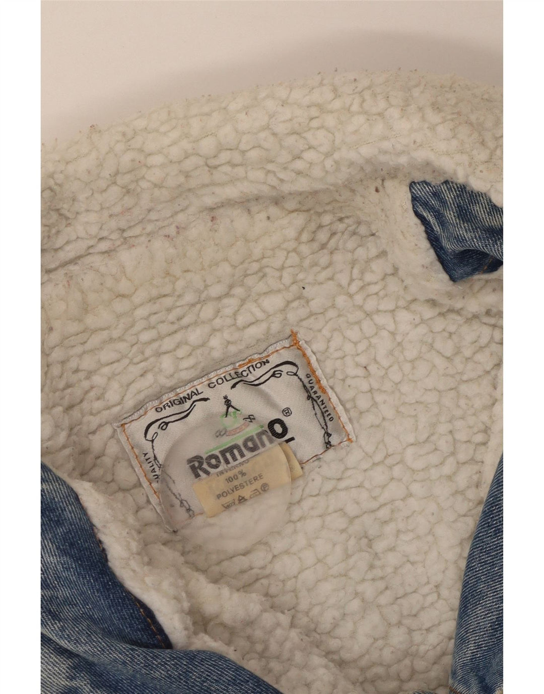 Jachetă de blugi Sherpa pentru bărbați Romano UK 42 XL Poliester albastru