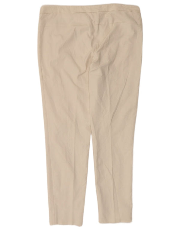 Pantaloni casual slim pentru femei Zara EU 44 XL W34 L28 Bumbac alb