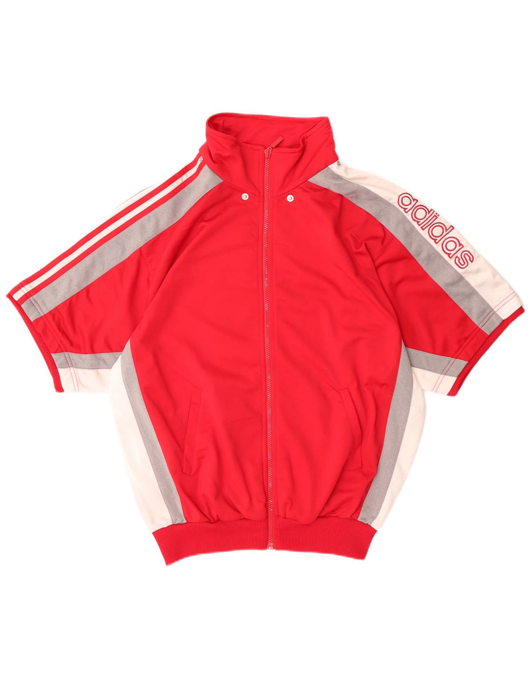 Jachetă de top pentru trening grafic Adidas pentru bărbați UK 38/40 Medium Red Colorblock