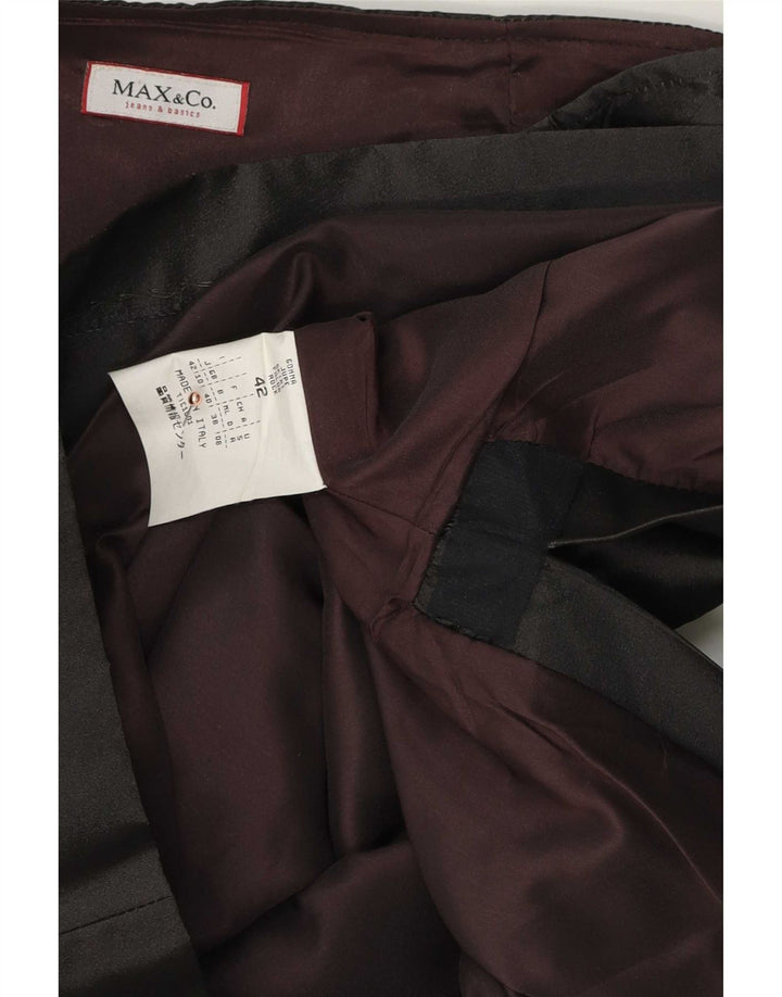 Max & Co. Fusta midi pentru femei UK 10 Small W28 Poliester negru
