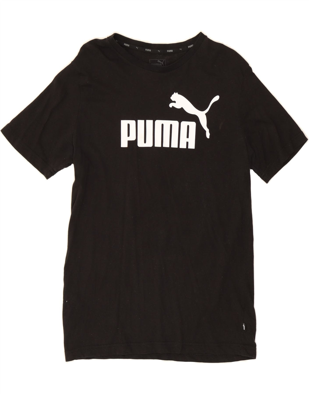 PUMA Mens Graphic T-Shirt Top Medium Black Cotton Vintage Puma and Second-Hand Puma from Messina Hembry 