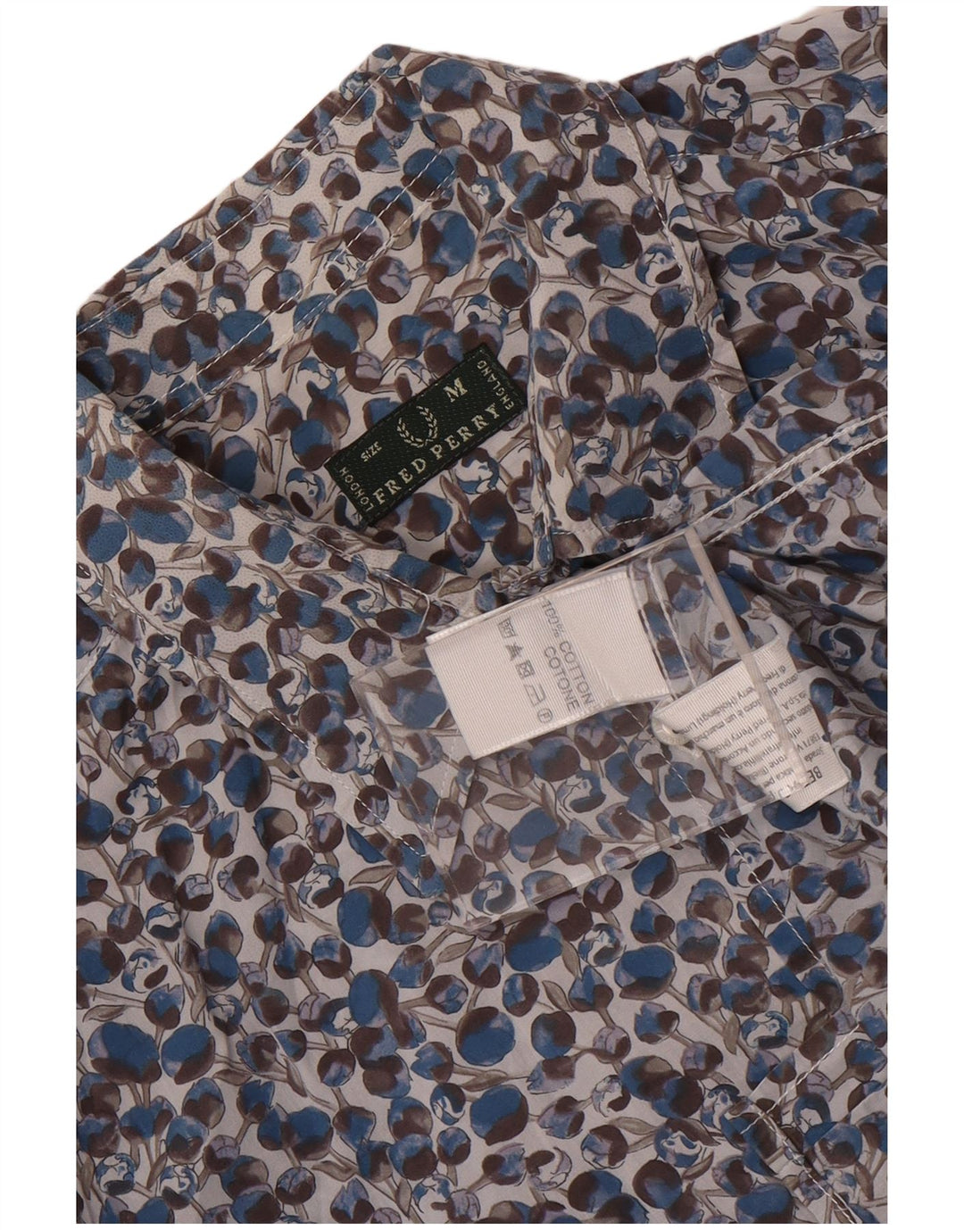 Cămașă Fred Perry pentru femei UK 14 Medium Blue Floral Bumbac