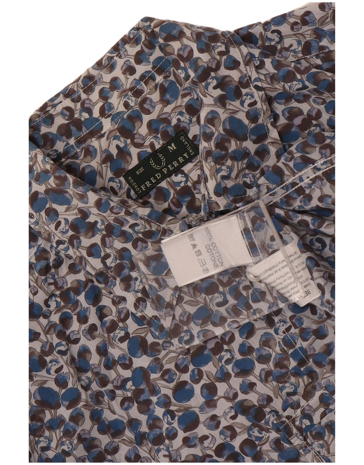 Cămașă Fred Perry pentru femei UK 14 Medium Blue Floral Bumbac