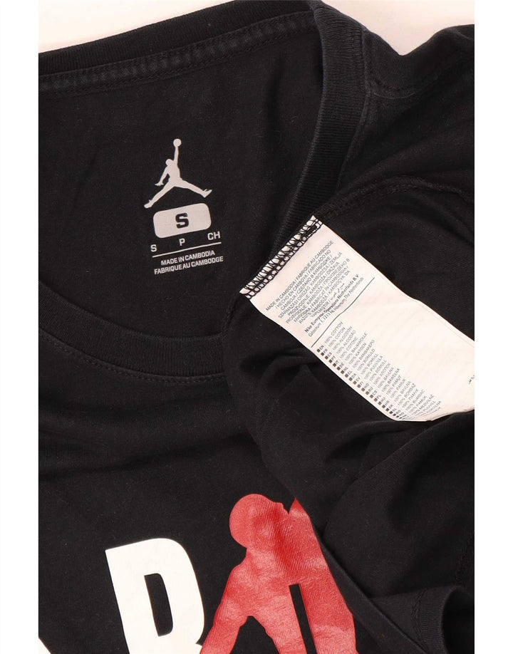 Tricou grafic Jordan pentru bărbați Top mic bumbac negru