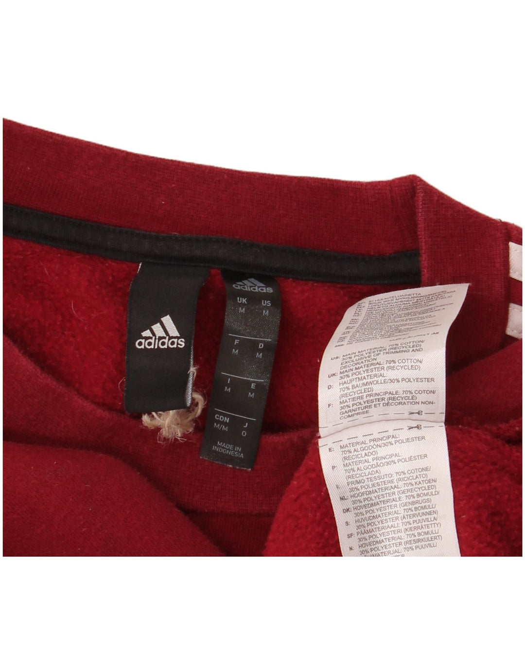 Hanorac pentru bărbați ADIDAS Pulover Medium Burgundy Bumbac