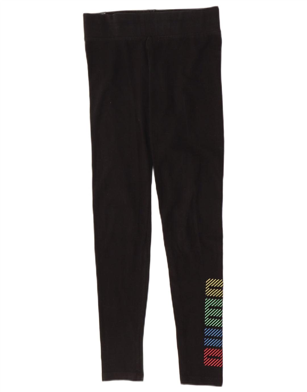 Puma Womens Graphic Leggings UK 12 Medium Black