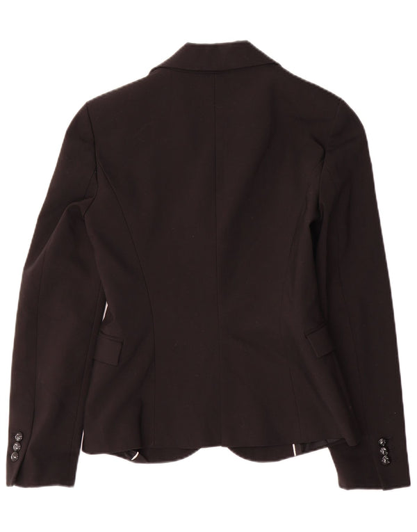 Jachetă Blazer pentru femei Zara cu 1 nasture UK 10 Poliester negru mic