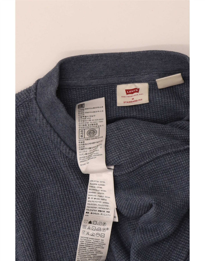 Top cu mânecă lungă pentru bărbați Levi's, cu ajustare standard, din bumbac albastru bleumarin mediu