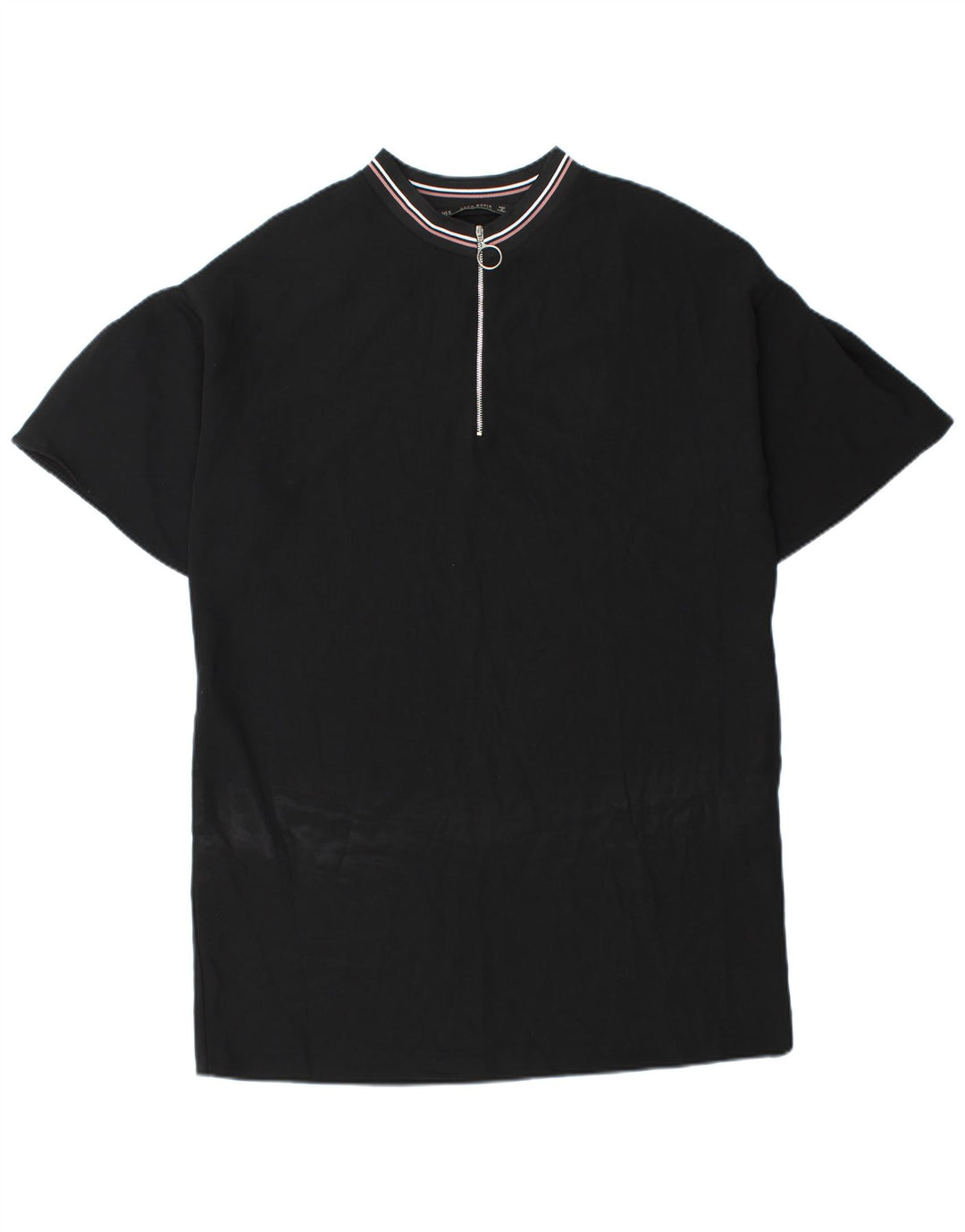 Rochie pentru femei Zara, cu fermoar și gât, UK 14 Poliester mediu negru