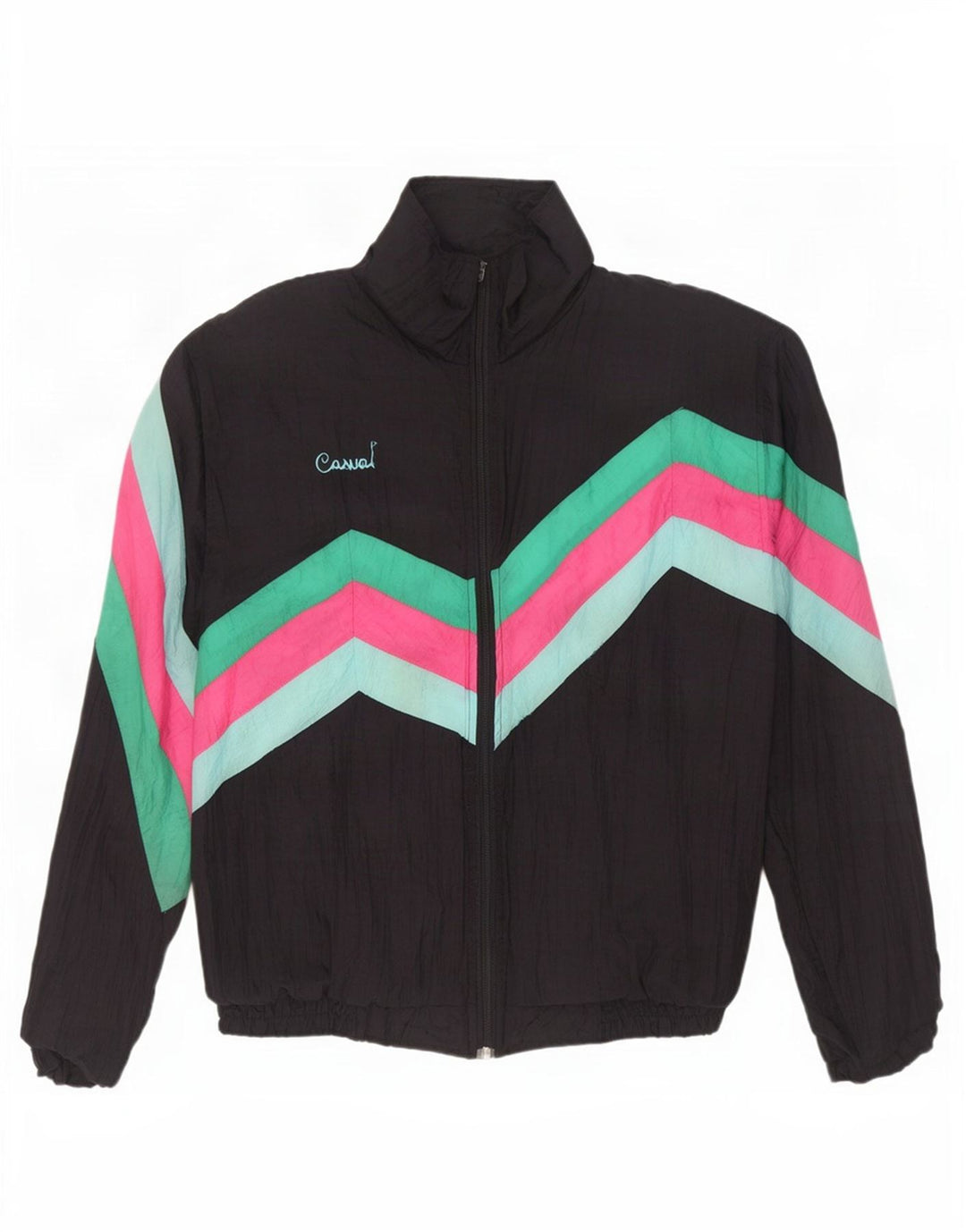 Jachetă de trening pentru bărbați Creation, XL, neagră, poliamidă color bloc