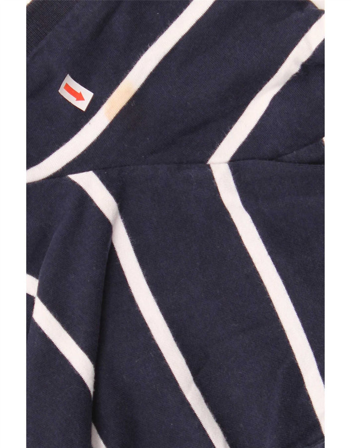 Tricou polo pentru bărbați Superdry, bumbac cu dungi albastru bleumarin mediu