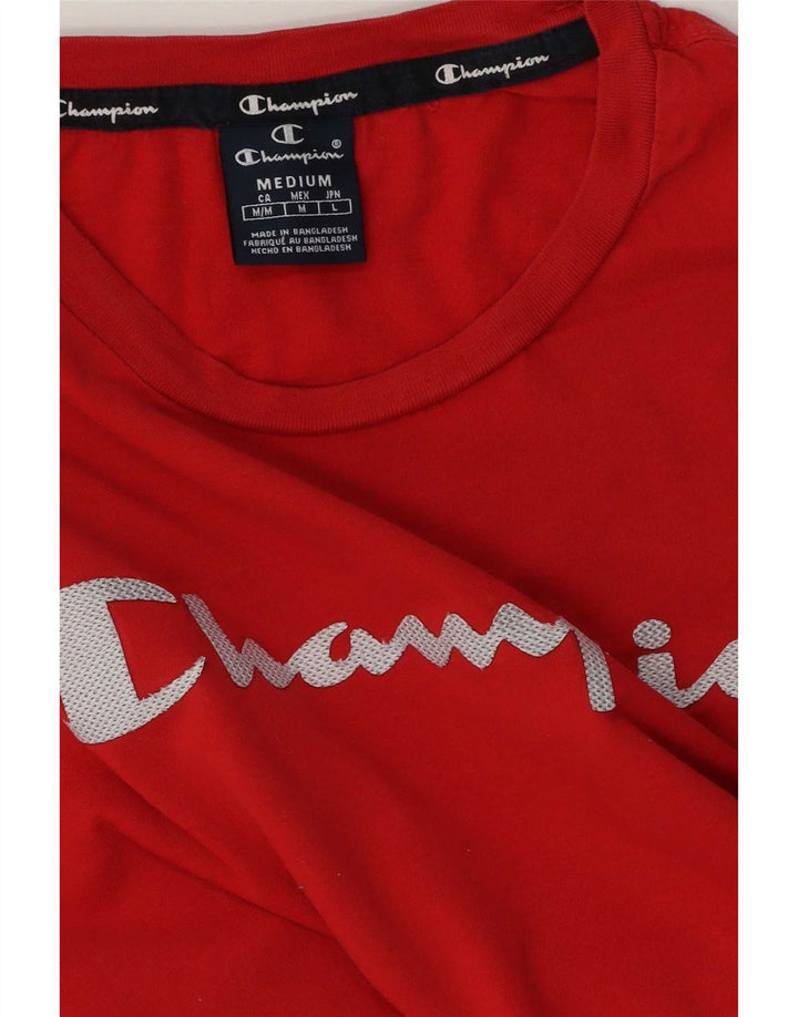 Tricou grafic pentru bărbați Champion Top din bumbac roșu mediu