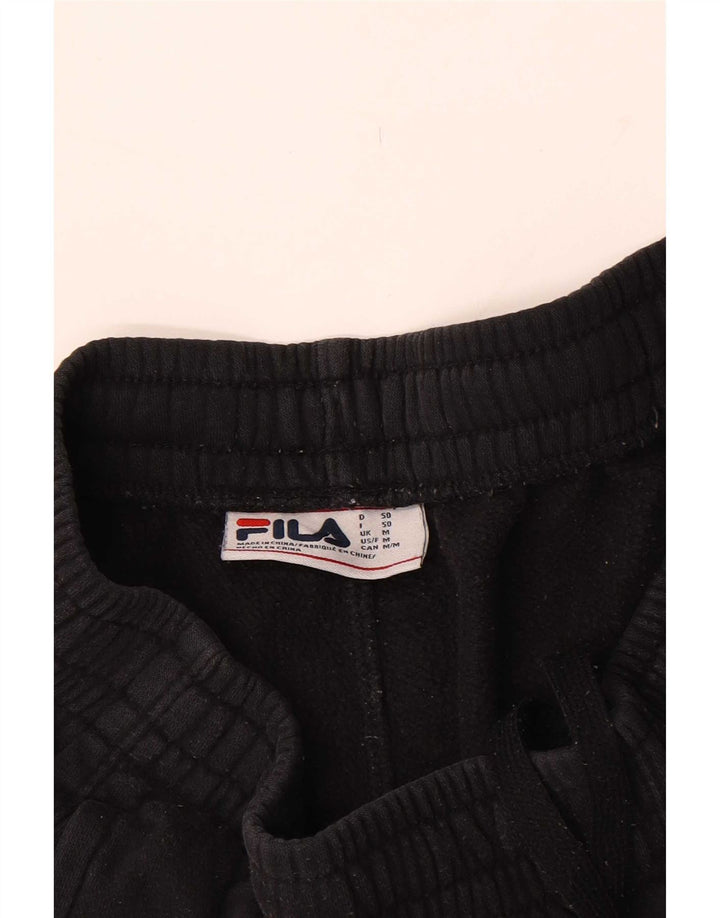 Pantaloni scurți sport Fila pentru bărbați, bumbac mediu negru