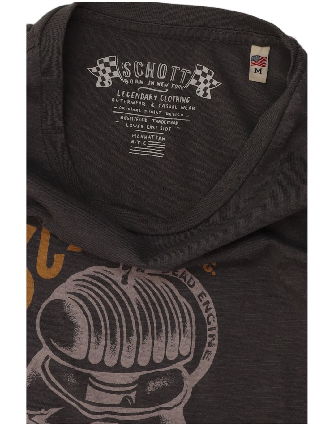 SCOTT Mens Graphic T-Shirt Top Medium Grey Cotton