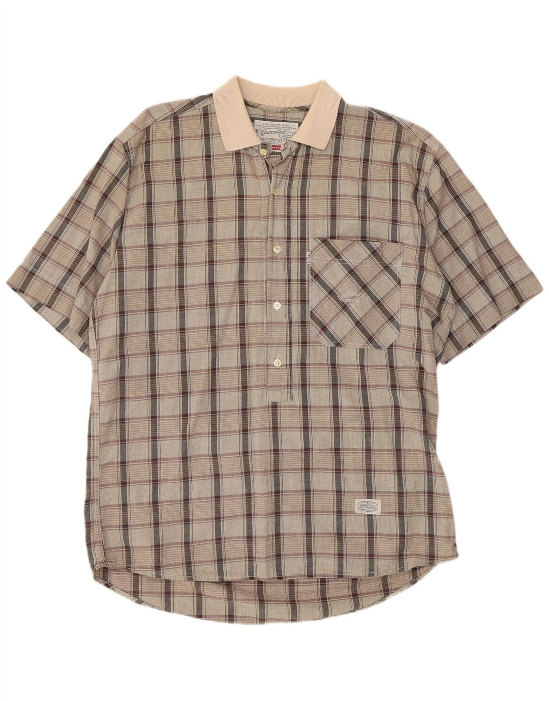 Cămașă pulover cu mânecă scurtă Levi's pentru bărbați, cu carouri mari, multicolore