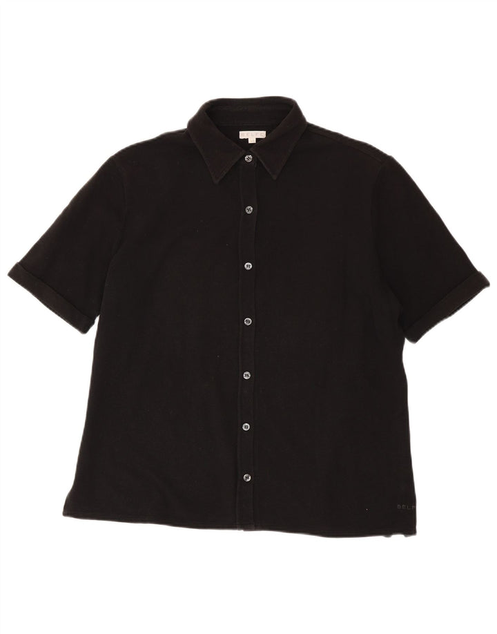 Cămașă cu mânecă scurtă pentru femei Belfe IT 48 XL bumbac negru