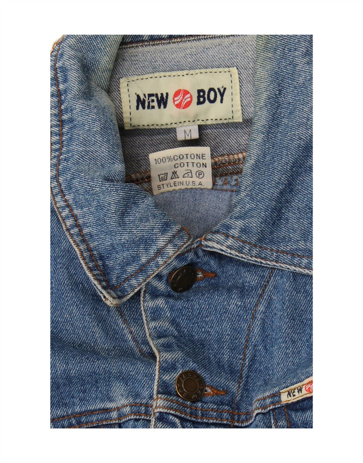 VINTAGE Boys Denim Jacket 14-15 Years Medium Blue Cotton Vintage Vintage and Second-Hand Vintage from Messina Hembry 