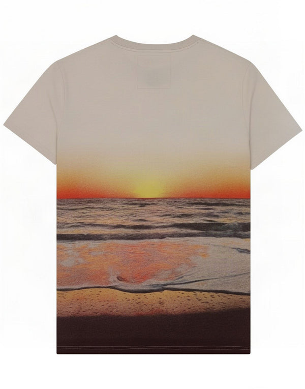 Superdry Mens Graphic T-Shirt Top Medium White Cotton Beach