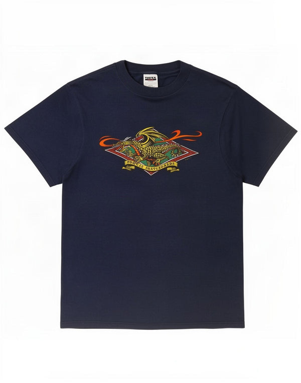 TULTEX Tricou Powell Skateboards Street Dragon 1994 pentru bărbați Top Medium Blue
