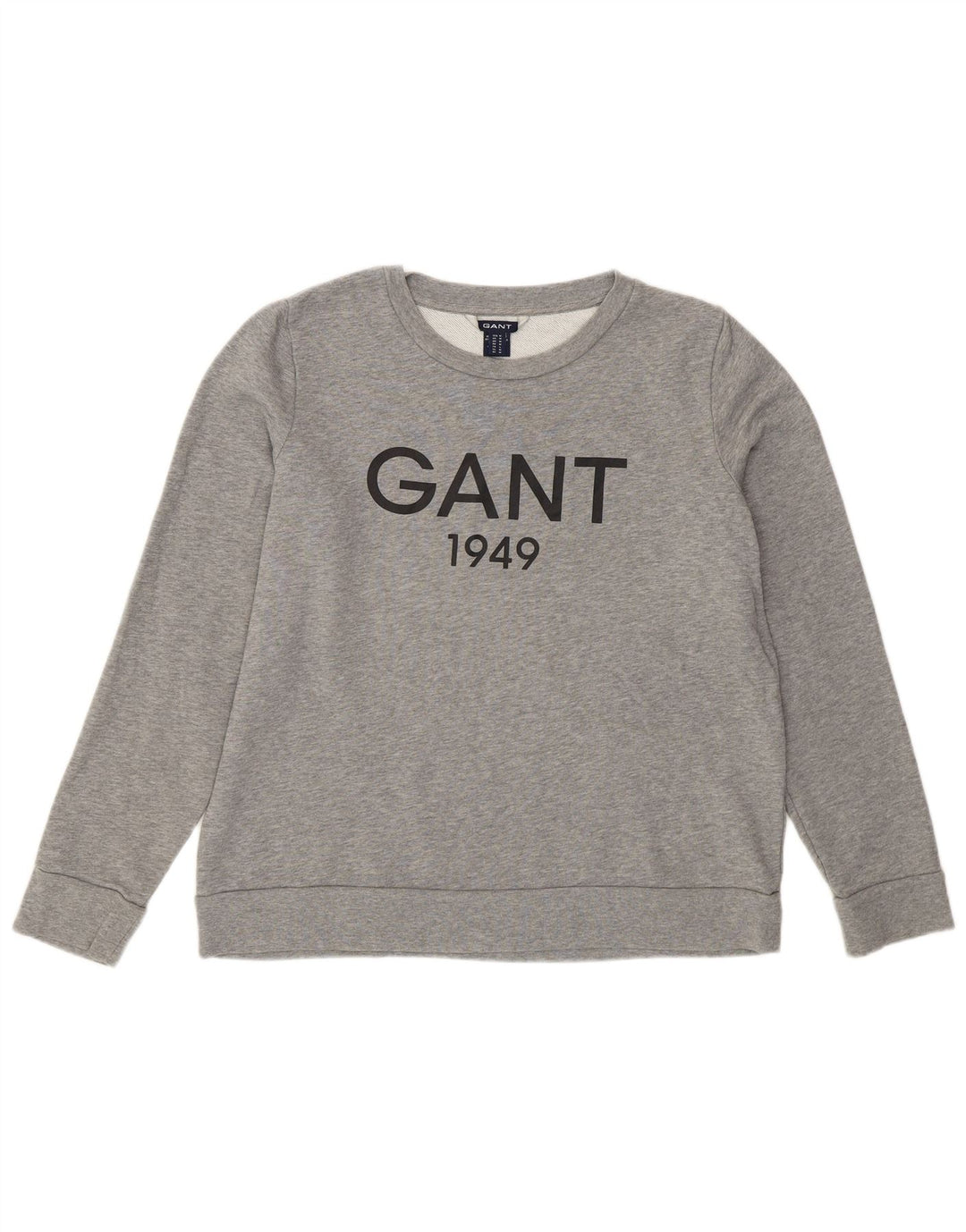 Pulover cu grafic pentru femei Gant UK 14, bumbac cu pete gri mediu
