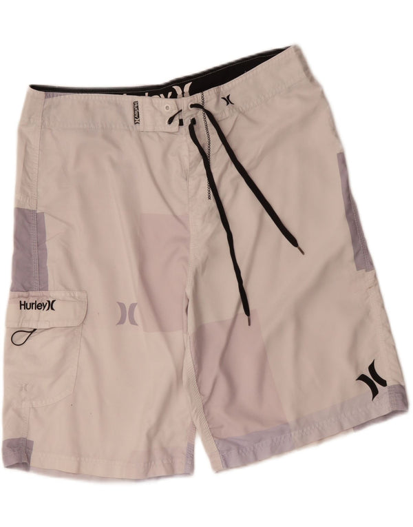 Pantaloni scurți de înot grafic HURLEY pentru bărbați, XL, roz colorblock