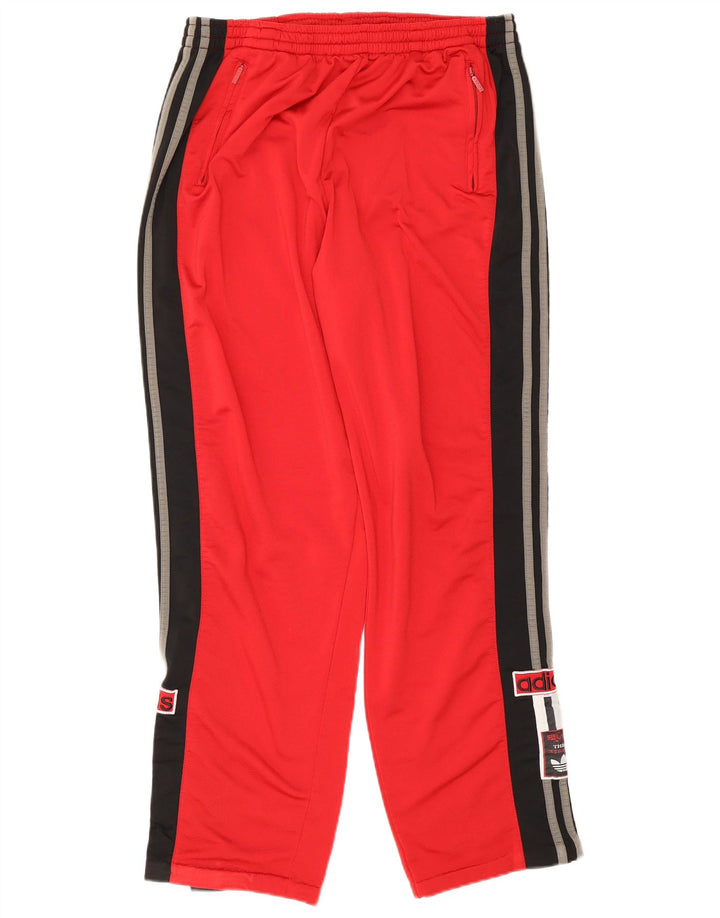 Pantaloni de trening grafic pentru bărbați Adidas, roșu mediu, poliester color bloc
