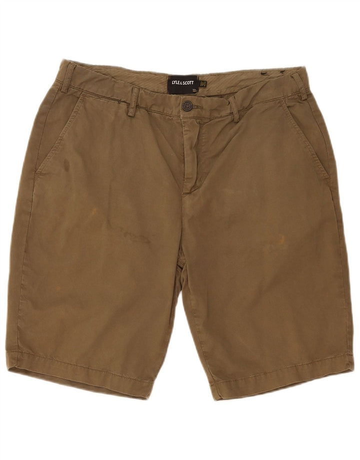 Pantaloni scurți chino Lyle & Scott pentru bărbați W36, bumbac kaki mare