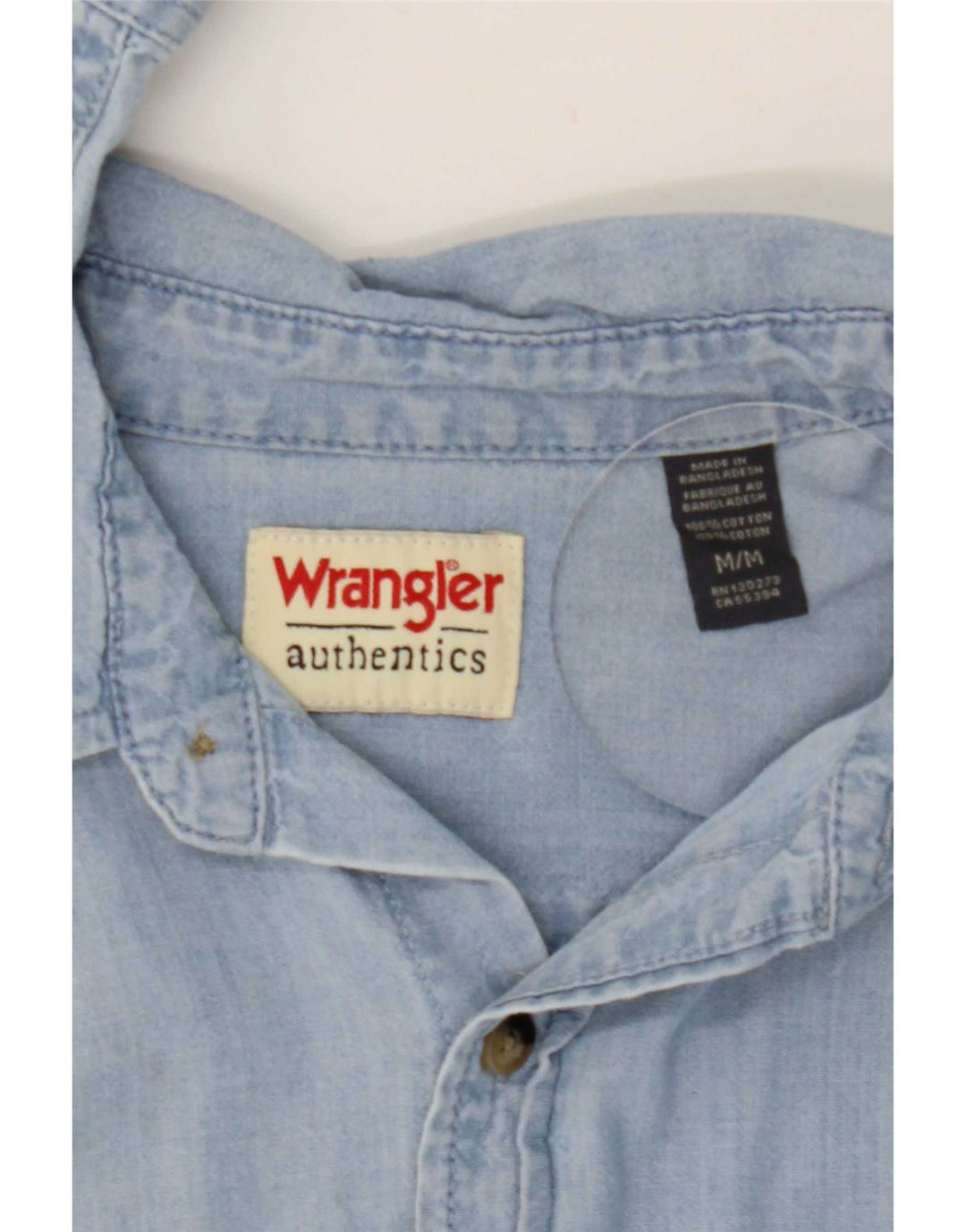 Cămașă din blugi pentru bărbați Wrangler, bumbac albastru mediu