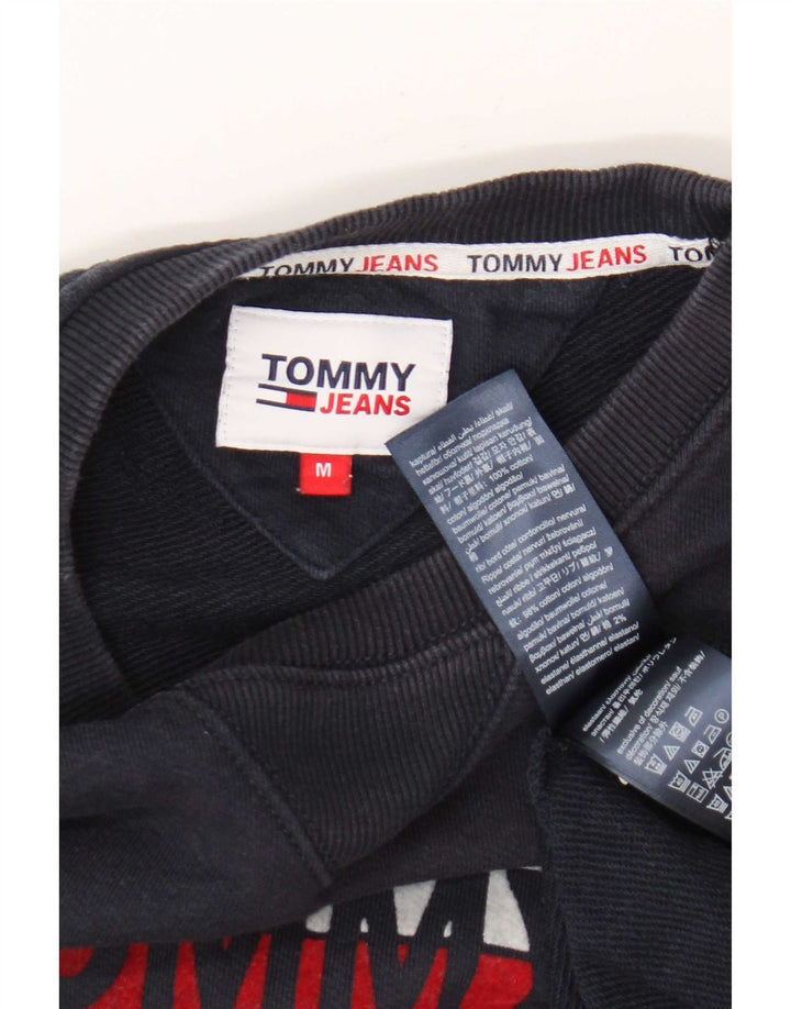 Hanorac grafic pentru bărbați Tommy Hilfiger Pulover mediu din bumbac bleumarin