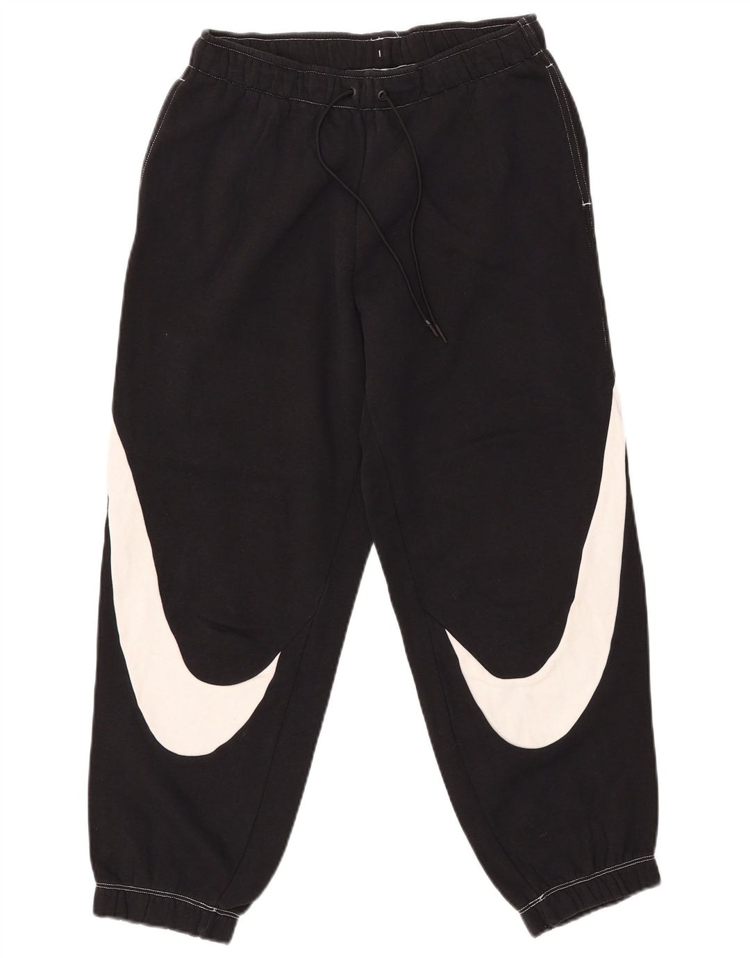 Pantaloni de trening grafic pentru femei NIKE Pantaloni de jogging UK 10 Bumbac negru mic