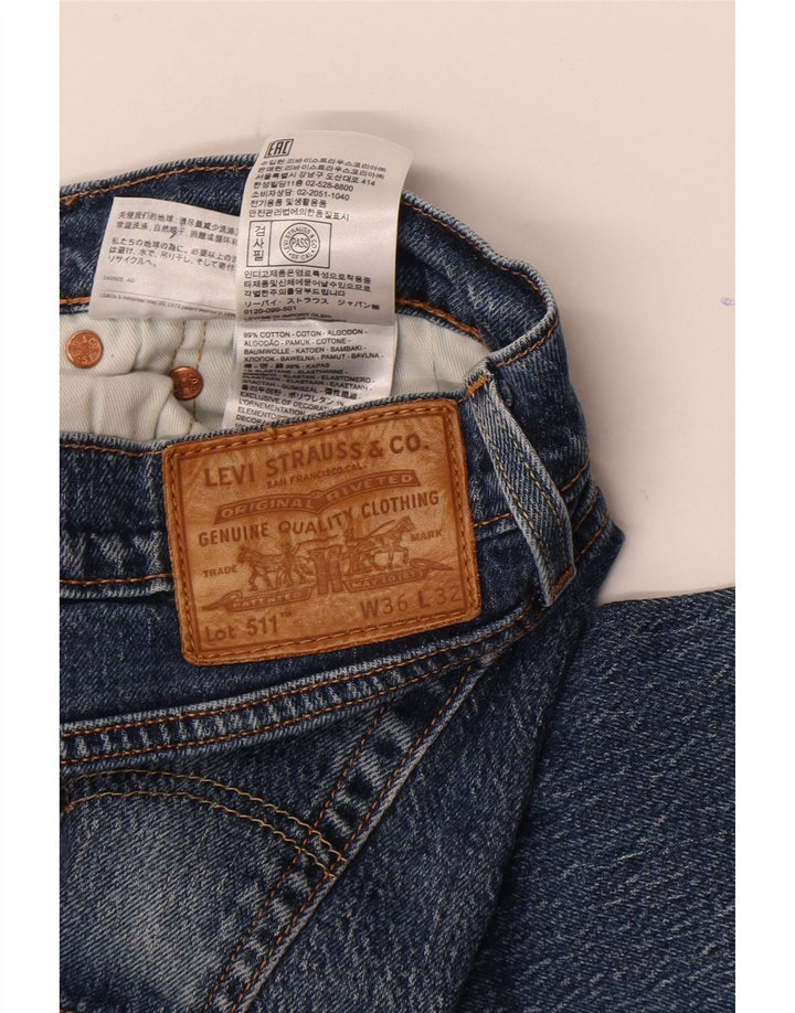Blugi Levi's 511 Slim pentru bărbați W36 L32 Bumbac albastru
