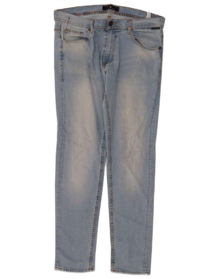 Blugi slim pentru bărbați Zara EU 46 XL W36 L32 Albastru