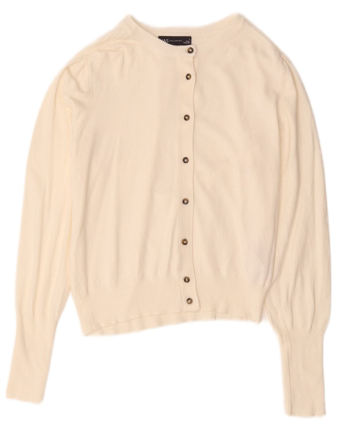 Pulover cardigan pentru femei Marks & Spencer UK 12 Medium Off White Viscose