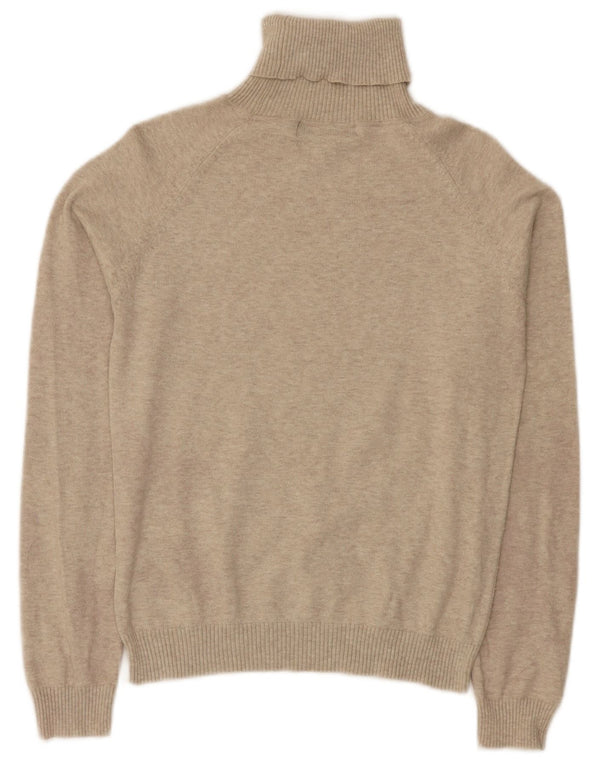 Pulover pentru femei cu gât rulat Zara UK 14, mare, bej, pete