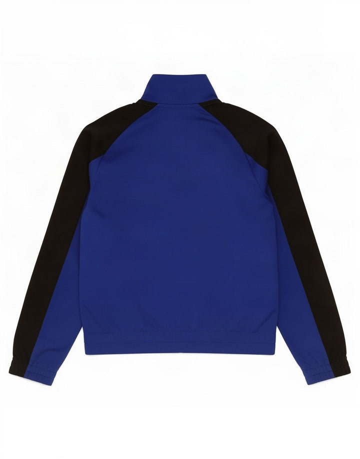 Jachetă de trening cu grafic Puma pentru băieți, 7-8 ani, poliester color block, albastru