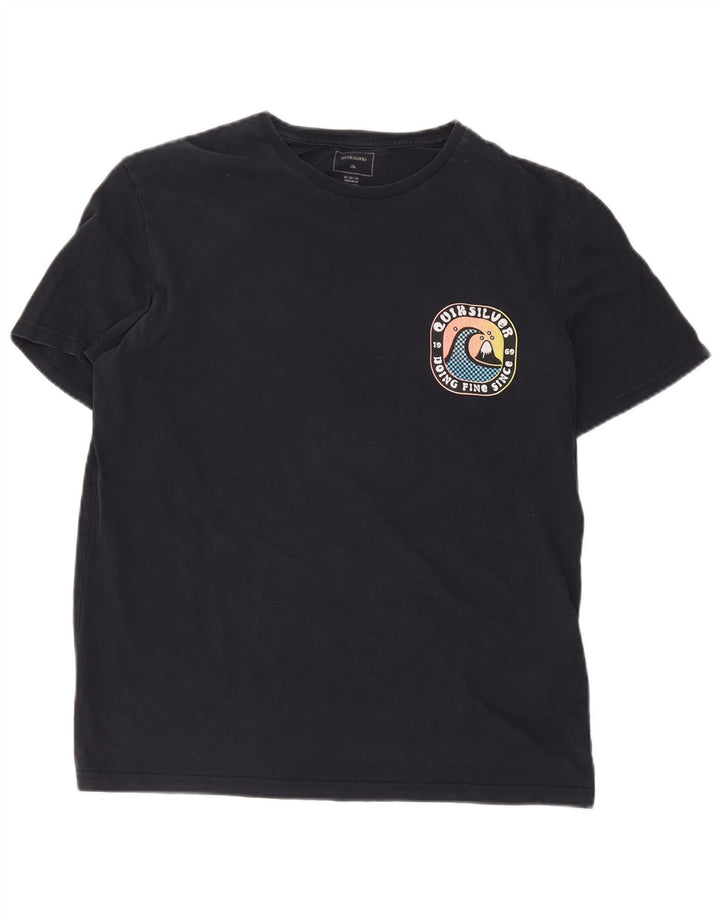 Tricou grafic Quiksilver pentru bărbați Top mediu din bumbac bleumarin