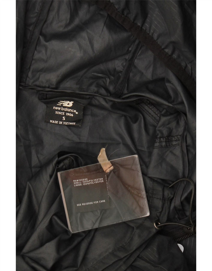 Jachetă de ploaie cu glugă cu glugă New Balance pentru bărbați UK 36 Poliester negru mic