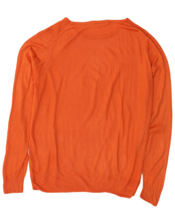 Pulover pentru femei Marks & Spencer cu gât de barcă UK 16 mare portocaliu acrilic