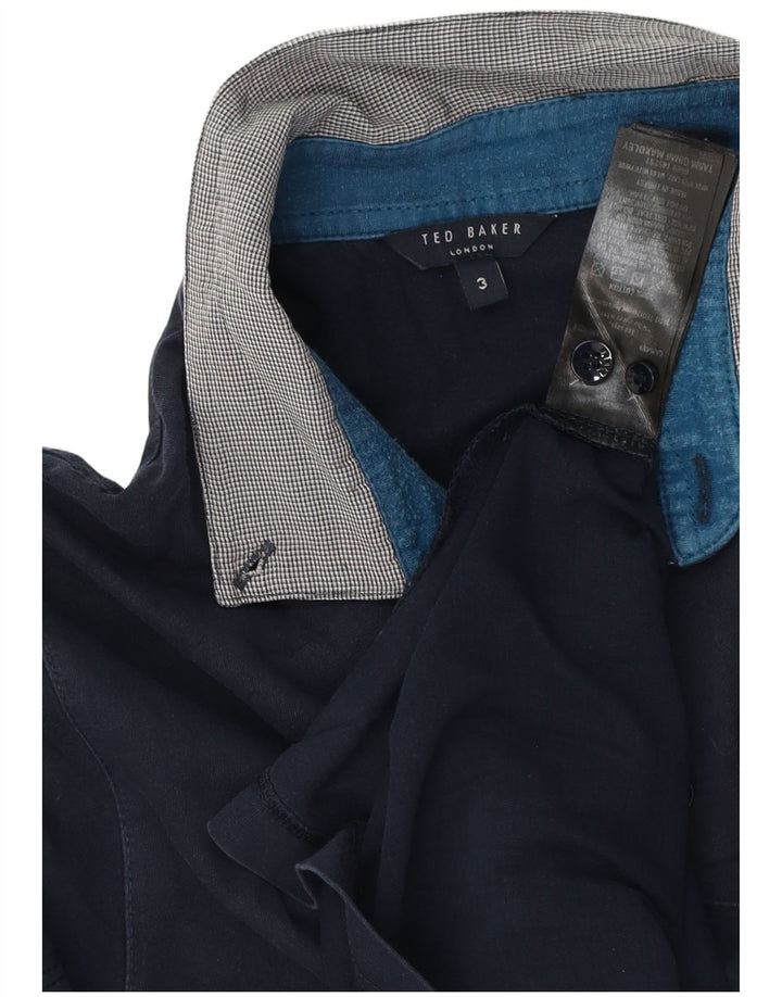 Tricou polo pentru bărbați Ted Baker Mărimea 3 Bumbac albastru bleumarin mediu