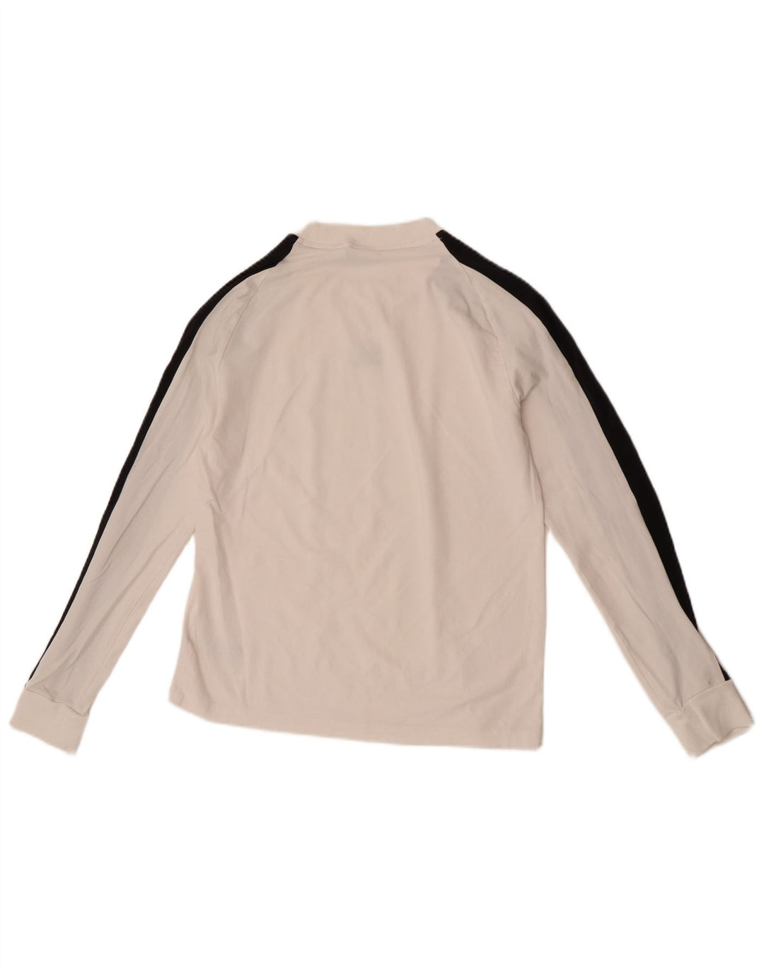 Adidas pentru femei Top cu mânecă lungă UK 12 Medium White Bumbac