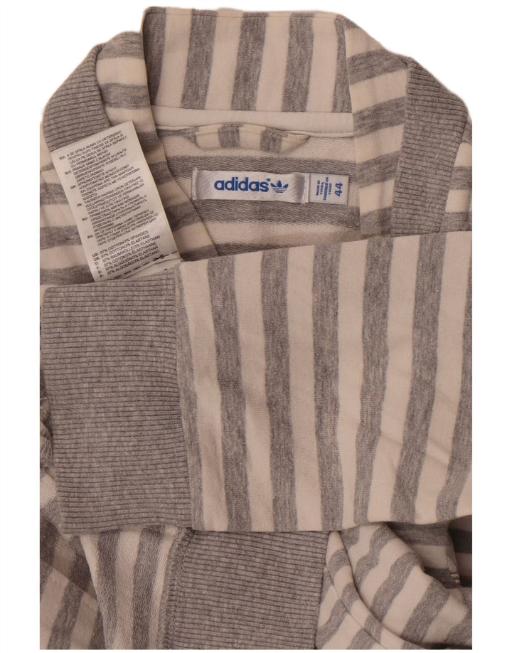 Jachetă de top pentru trening grafic Adidas pentru femei IT 44, bumbac cu dungi gri mediu