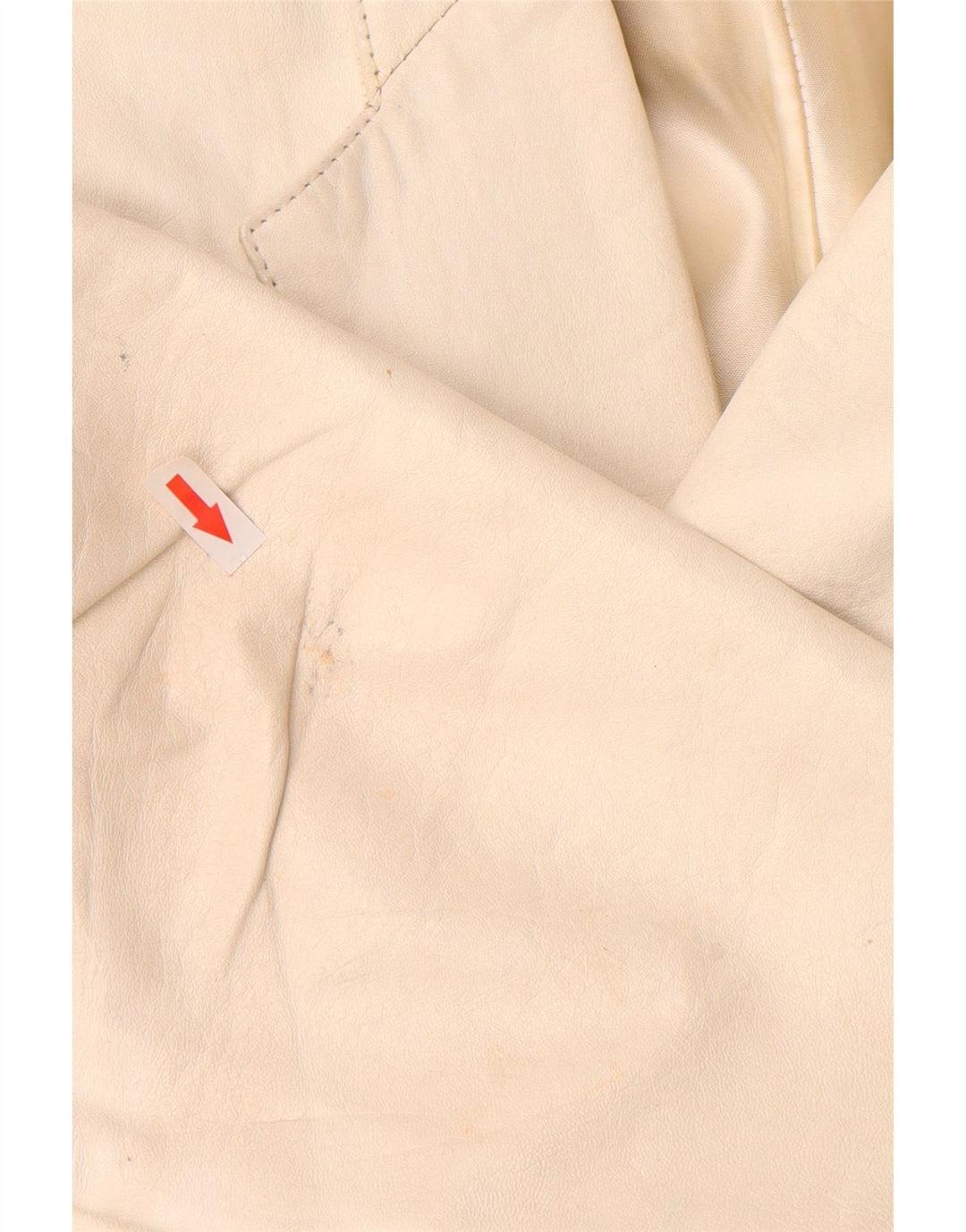 Set de fuste din piele vintage pentru femei din 2 piese UK 12 Medium W26 Off White