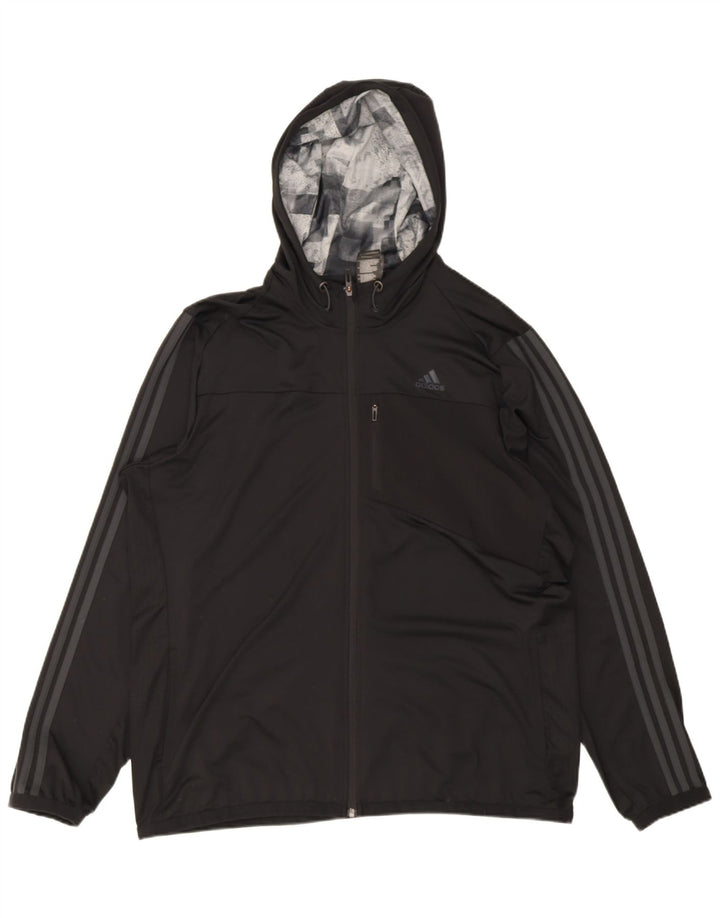 Jachetă de trening cu glugă Climacool pentru bărbați Adidas, mare, negru, poliester
