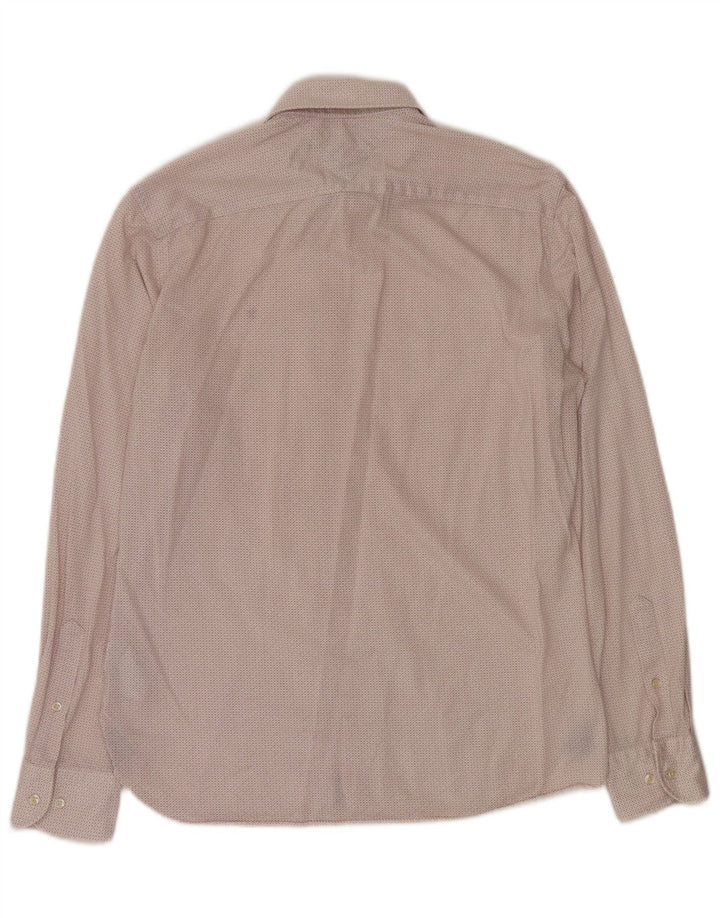 Cămașă pentru bărbați Tommy Hilfiger, cu formă regulată, din bumbac geometric alb mediu