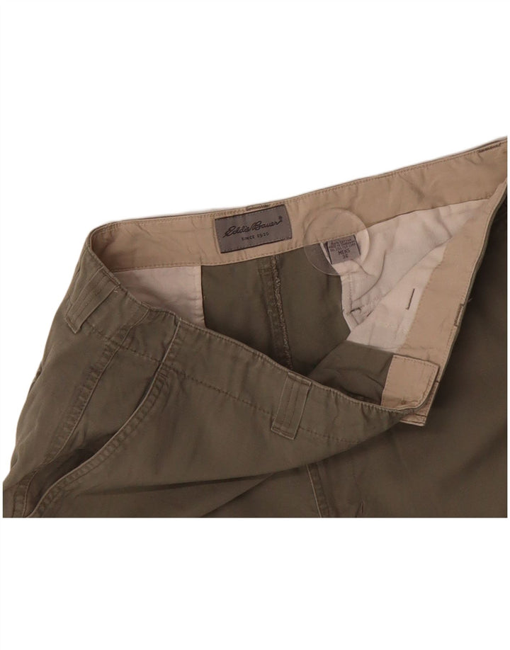 EDDIE BAUER Mens Cargo Shorts W36 Large  Khaki Cotton