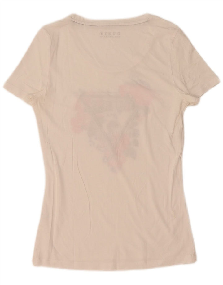 Tricou grafic Guess pentru femei Top UK 12 Medium White